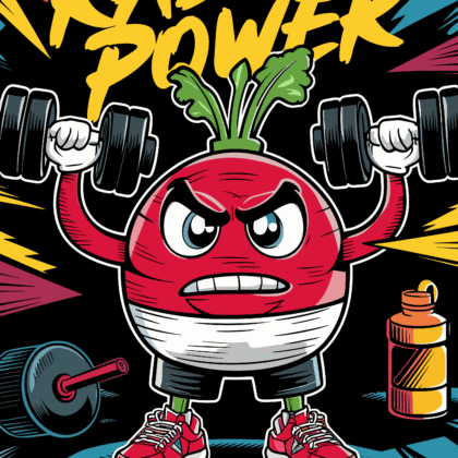 T-shirt floqué Visuel DTF “RADISH POWER” – Édition CDM 2026
