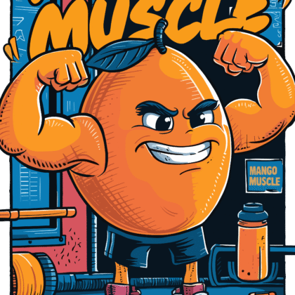 T-shirt floqué Visuel DTF “MANGO MUSCLE” – Édition CDM 2026