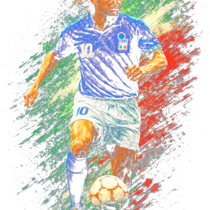 Transfert DTF Rétro Baggio N°1 – Légendes du football – À floquer chez soi | CDM 2026