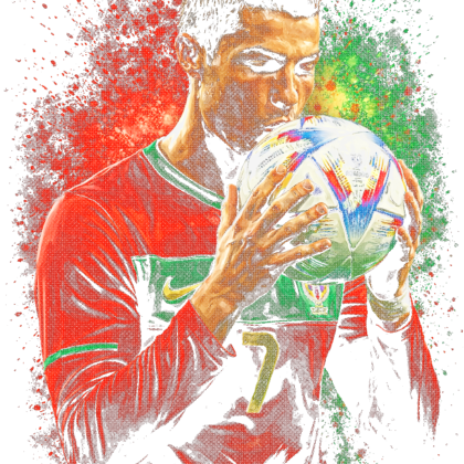 Transfert DTF Rétro CR7 N°4 – Légendes du football – À floquer chez soi | CDM 2026
