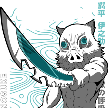 Design Inosuke Hashibira Masque de Sanglier