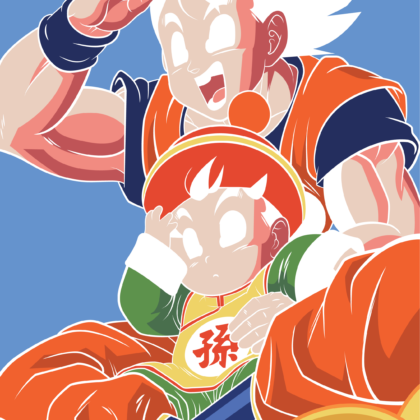 Design Goku Gohan Goten 3 Générations