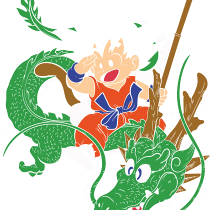 Design Goku Enfant et Shenron