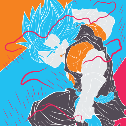 Design Vegeta vs Goku Combat
