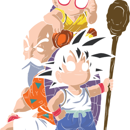 Design Krilin Goku Tortue Géniale