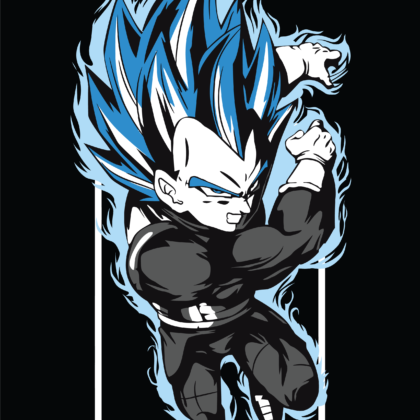 Design Vegeta Super Saiyan Blue Debout