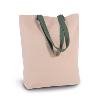Sac shopping à soufflet poignées contrastées — KI0278 (Kimood)