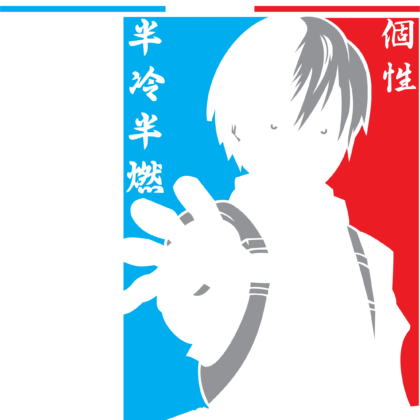 Design Shoto Todoroki Glace et Feu
