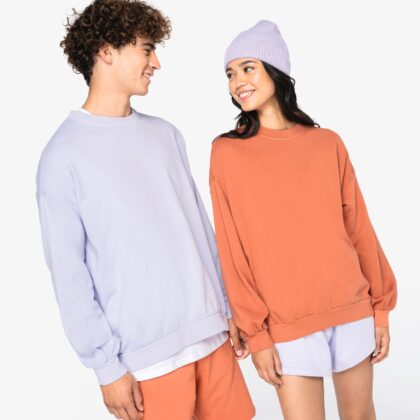 Sweat col rond oversize French Terry délavé — NS415 (Native Spirit)