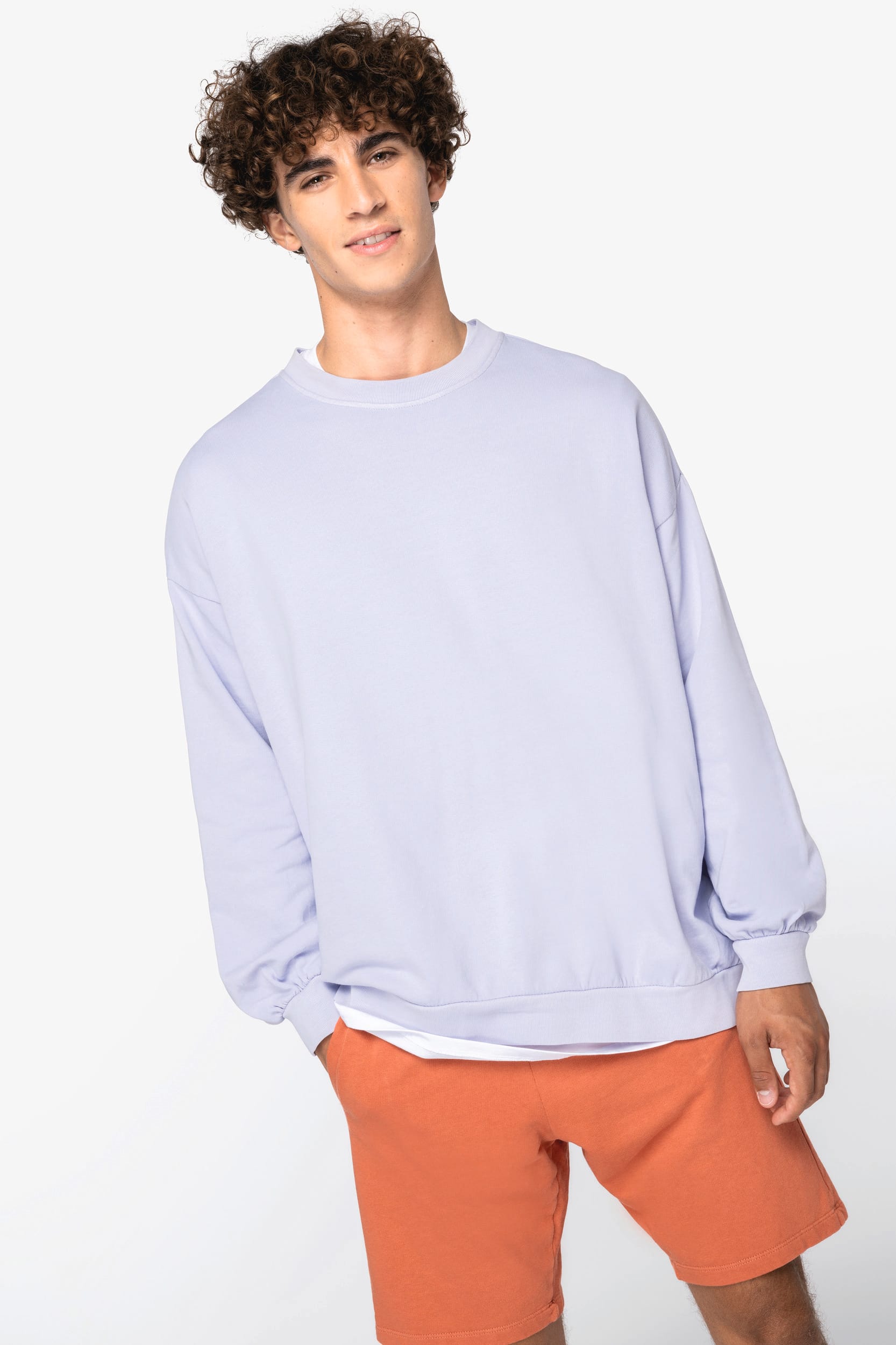 Sweat col rond oversize French Terry délavé — NS415 (Native Spirit) – Image 2