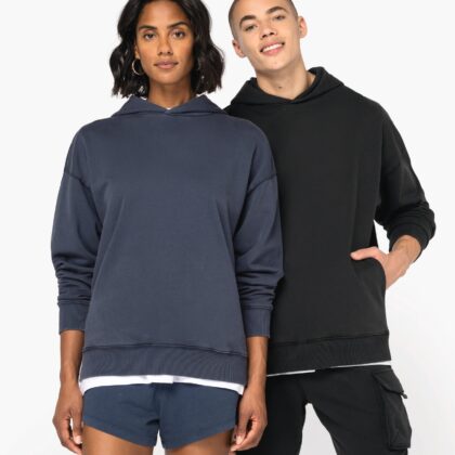 Sweat capuche délavé oversize unisexe — NS448 (Native Spirit)