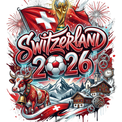 Transfert DTF Écusson Switzerland Édition Drapeau & Culture – À floquer chez soi | CDM 2026