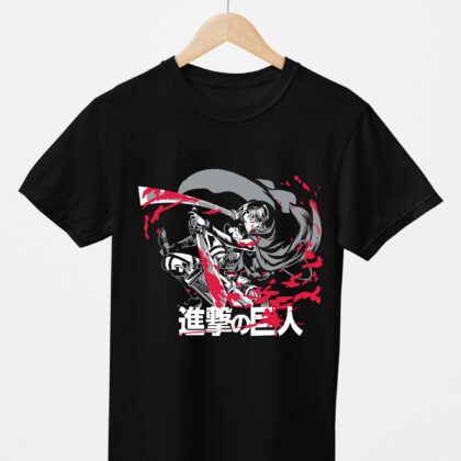 T-shirt floqué Attaque des Titans — Mikasa Ackerman