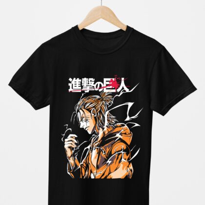 T-shirt floqué Attaque des Titans — Erwin Smith Commandant