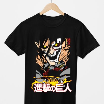 T-shirt floqué Attaque des Titans — Titan Bestial Zeke Yeager