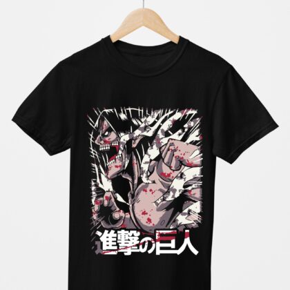 T-shirt floqué Attaque des Titans — Mikasa Ackerman Berserker