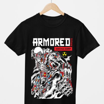 T-shirt floqué Attaque des Titans — Titan Cuirassé Édition Armored