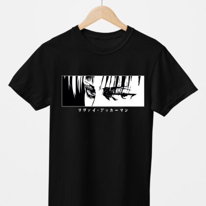 T-shirt floqué Attaque des Titans — Levi Ackerman Édition Japon