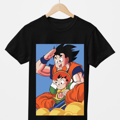 T-shirt floqué Dragon Ball — Goku Gohan Goten 3 Générations