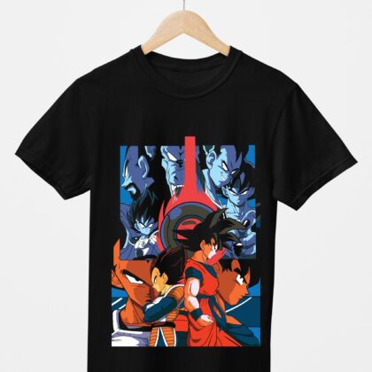 T-shirt floqué Dragon Ball — Vegeta vs Goku Édition Street