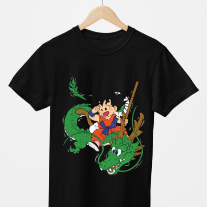 T-shirt floqué Dragon Ball — Goku Enfant et Shenron