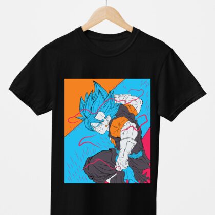 T-shirt floqué Dragon Ball — Vegeta vs Goku Combat