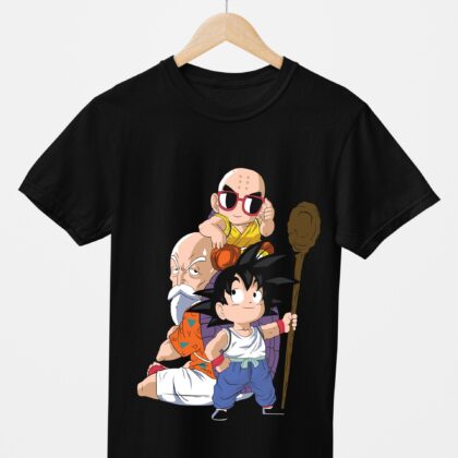T-shirt floqué Dragon Ball — Krilin Goku Tortue Géniale