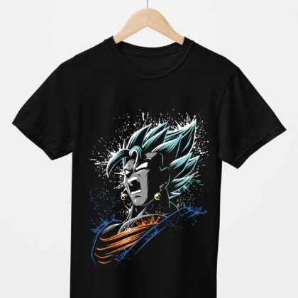 T-shirt floqué Dragon Ball — Gogeta Super Saiyan Blue Combat
