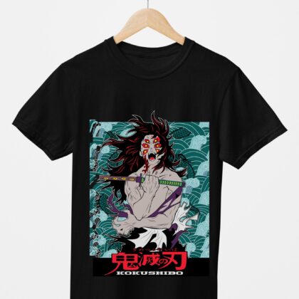 T-shirt floqué Demon Slayer — Tanjiro Kamado Style Cool (noir)