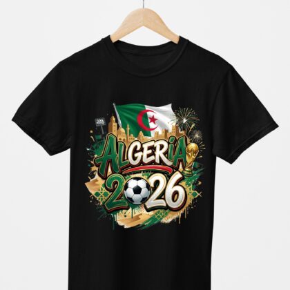 T-shirt floqué Écusson Algérie Édition Drapeau & Culture – Édition CDM 2026