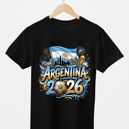 T-shirt floqué Écusson Argentine Édition Drapeau & Culture – Édition CDM 2026