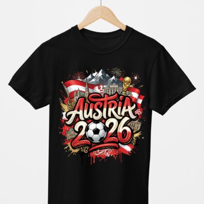 T-shirt floqué Écusson Autriche Édition Drapeau & Culture – Édition CDM 2026