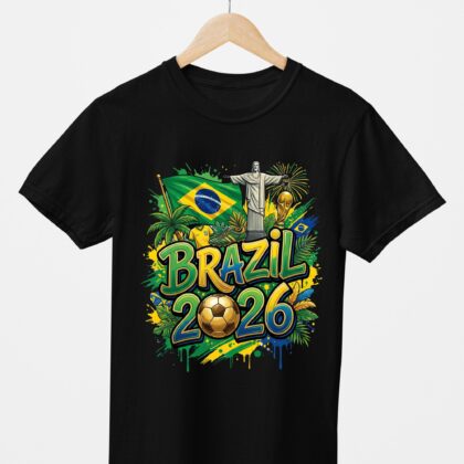 T-shirt floqué Écusson Brésil Édition Drapeau & Culture – Édition CDM 2026