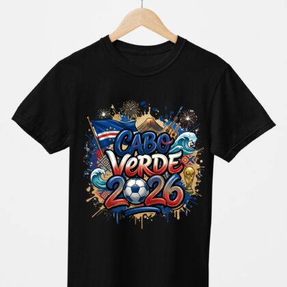 T-shirt floqué Écusson Cap-Vert Édition Drapeau & Culture – Édition CDM 2026