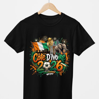 T-shirt floqué Écusson Cote d_ivoire Édition Drapeau & Culture – Édition CDM 2026
