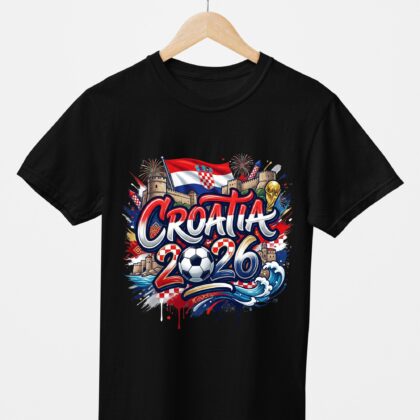 T-shirt floqué Écusson Croatie Édition Drapeau & Culture – Édition CDM 2026