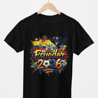T-shirt floqué Écusson Équateur Édition Drapeau & Culture – Édition CDM 2026