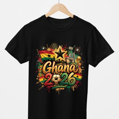 T-shirt floqué Écusson Ghana Édition Drapeau & Culture – Édition CDM 2026