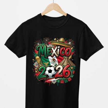 T-shirt floqué Écusson Mexique Édition Drapeau & Culture – Édition CDM 2026
