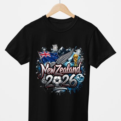 T-shirt floqué Écusson Nouvelle-Zélande Édition Drapeau & Culture – Édition CDM 2026