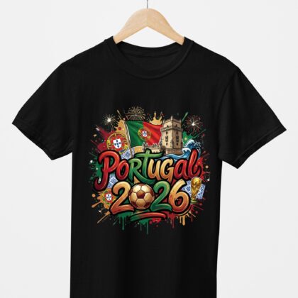 T-shirt floqué Écusson Portugal Édition Drapeau & Culture – Édition CDM 2026
