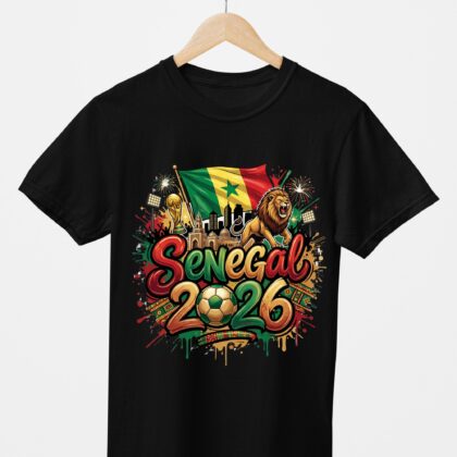 T-shirt floqué Écusson Sénégal Édition Drapeau & Culture – Édition CDM 2026
