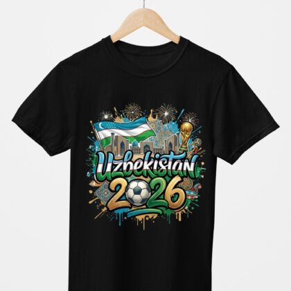 T-shirt floqué Écusson Ouzbékistan Édition Drapeau & Culture – Édition CDM 2026