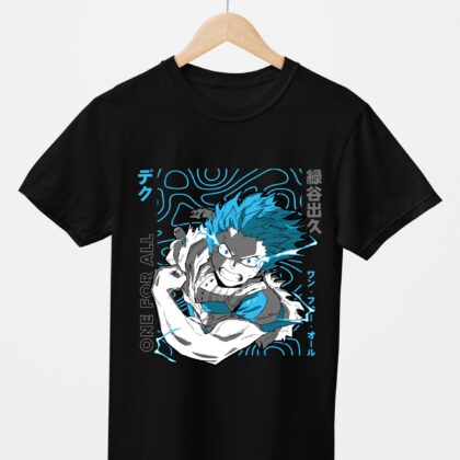 T-shirt floqué My Hero Academia — Deku One For All Édition