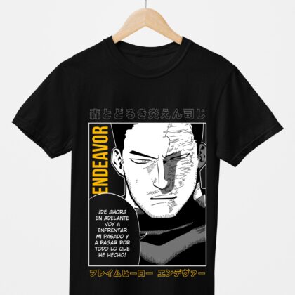 T-shirt floqué My Hero Academia — Endeavor Pilier des Flammes