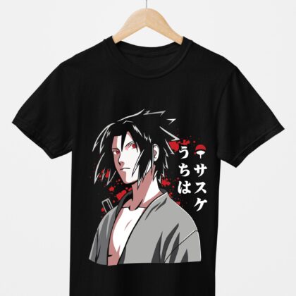 T-shirt floqué Naruto — Sasuke Uchiha