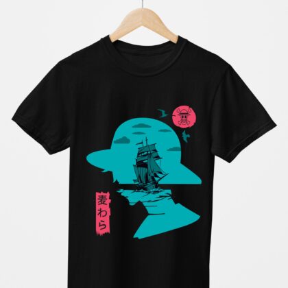 T-shirt Mugiwara One Piece — Silhouette navire