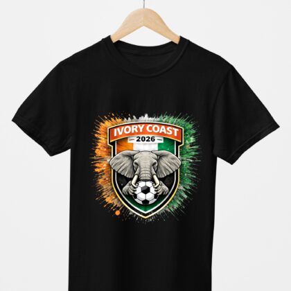 T-shirt floqué Écusson invory coast Édition Sport – Édition CDM 2026